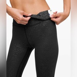 Lululemon align crop legging polar shift embossed